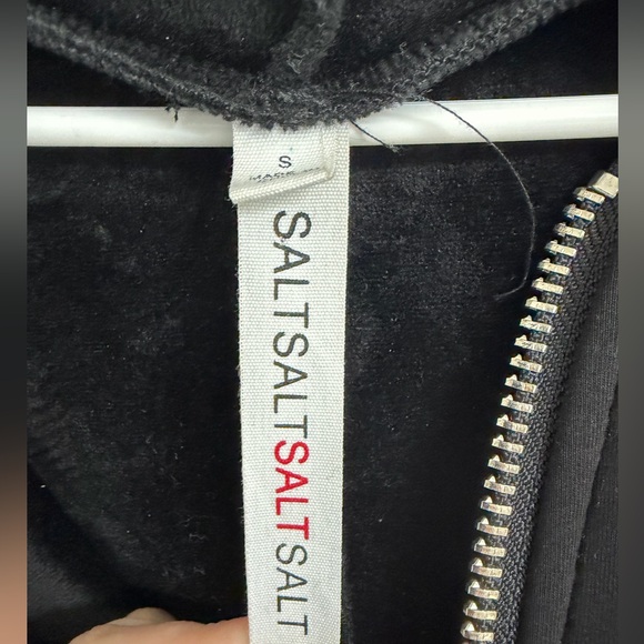 SALT Black Zip-Up Hi Low Hoodie Size Small - Picture 3 of 7